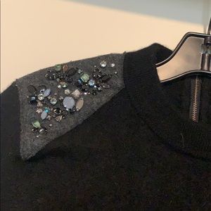 Jcrew wool embellished sweater
